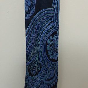 Croft & Barrow Men's Handmade Silk (Blue Pattern) Tie